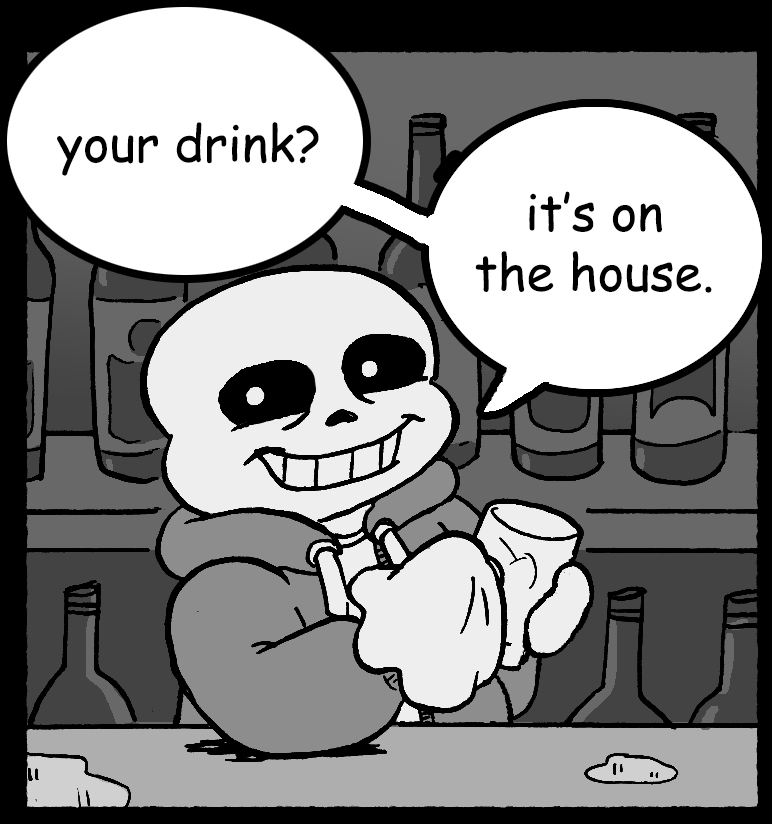 (sans cooly behind the bar) your drink? it's on the house.