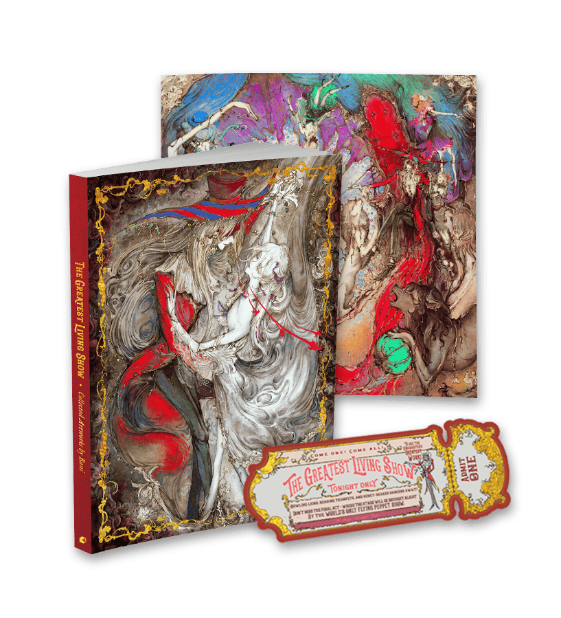 Bundle: Physical Art Book, Poster, and Carnival Ticket